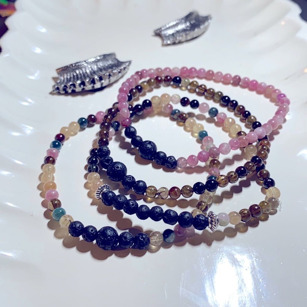 Handmade tourmaline bracelets 7.5 inch! Tiny& Minimalistic